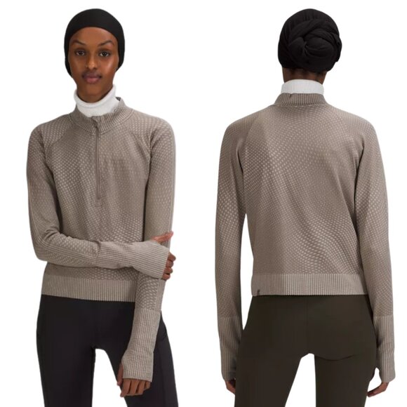 Lululemon Rest Less Pullover Textured Mink SZ 12 - Picture 1 of 8